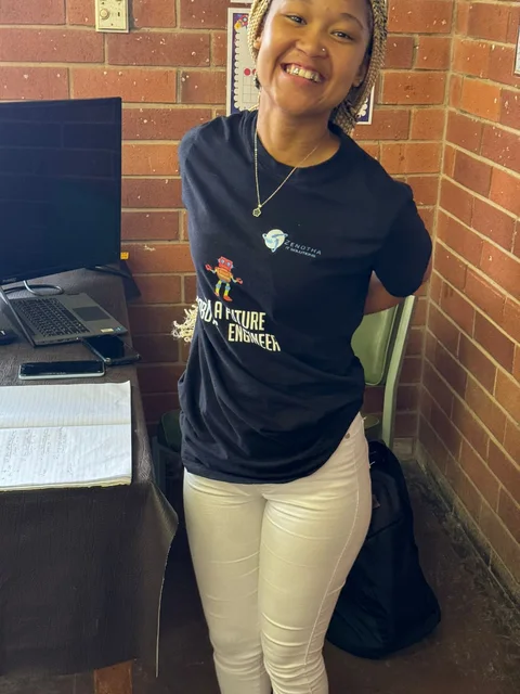 A participant at a classroom training event